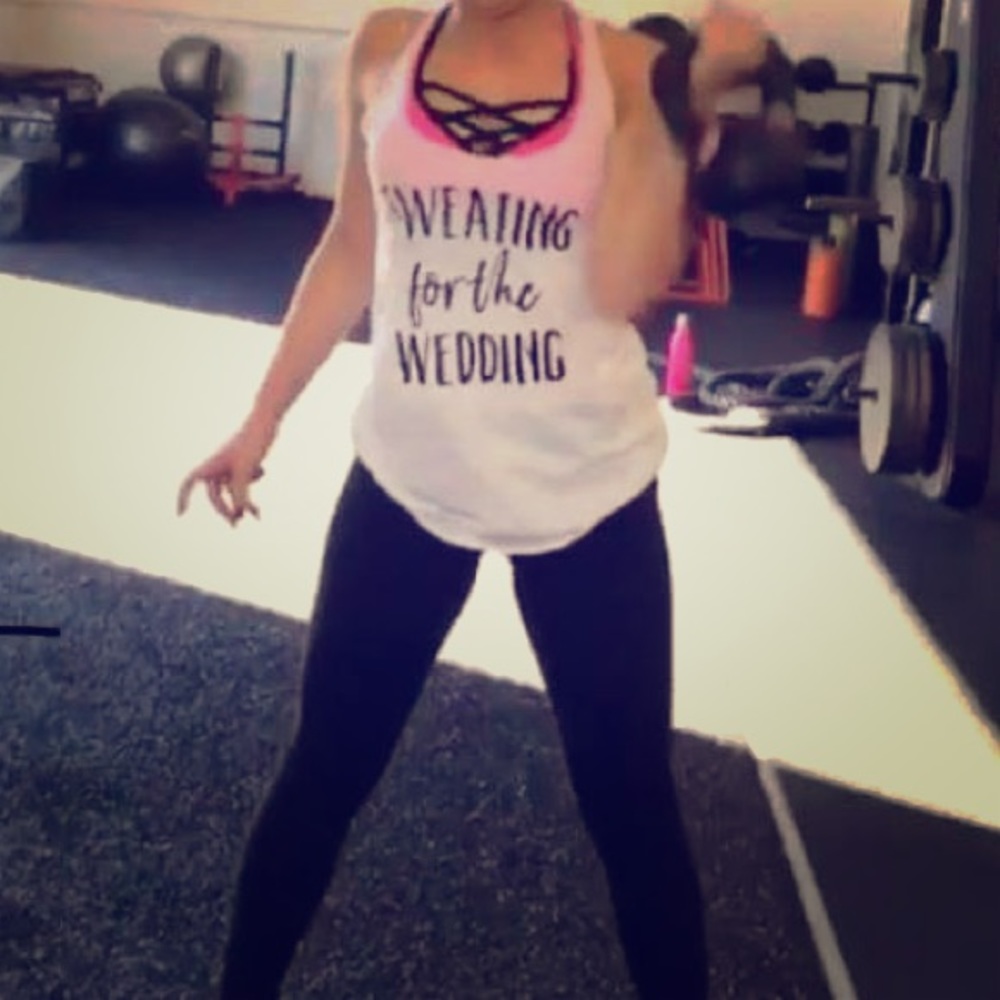Sweating for the wedding tank top